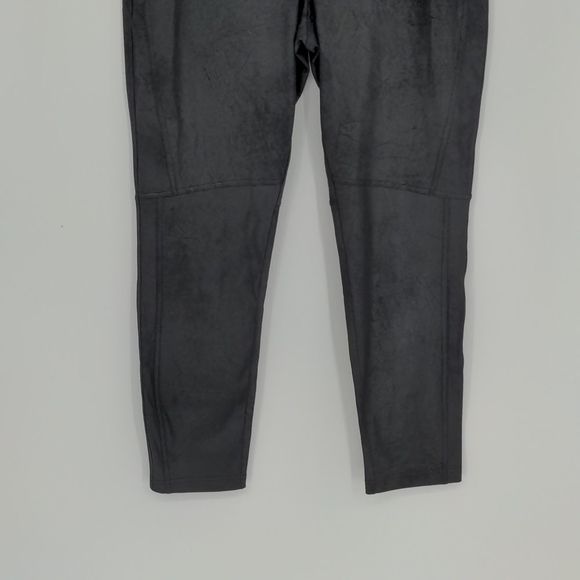 Free People Women's Midnight Vegan Suede Skinny Pants Size Large Pull On Legging - Picture 3 of 15